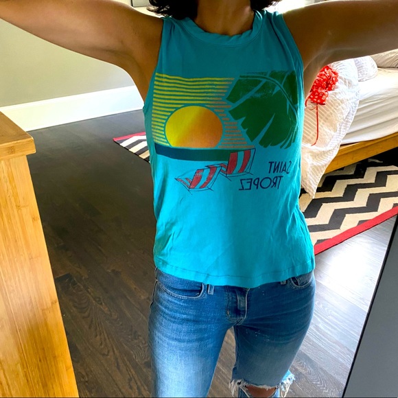 Chaser Blue Graphic St Tropez Tank XS - Picture 3 of 14